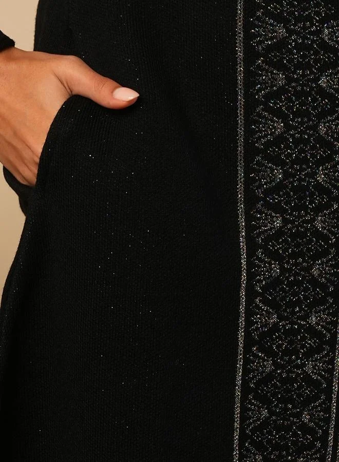 globus Placement Weave Knitted Loose Fit Winter Wear Kurta