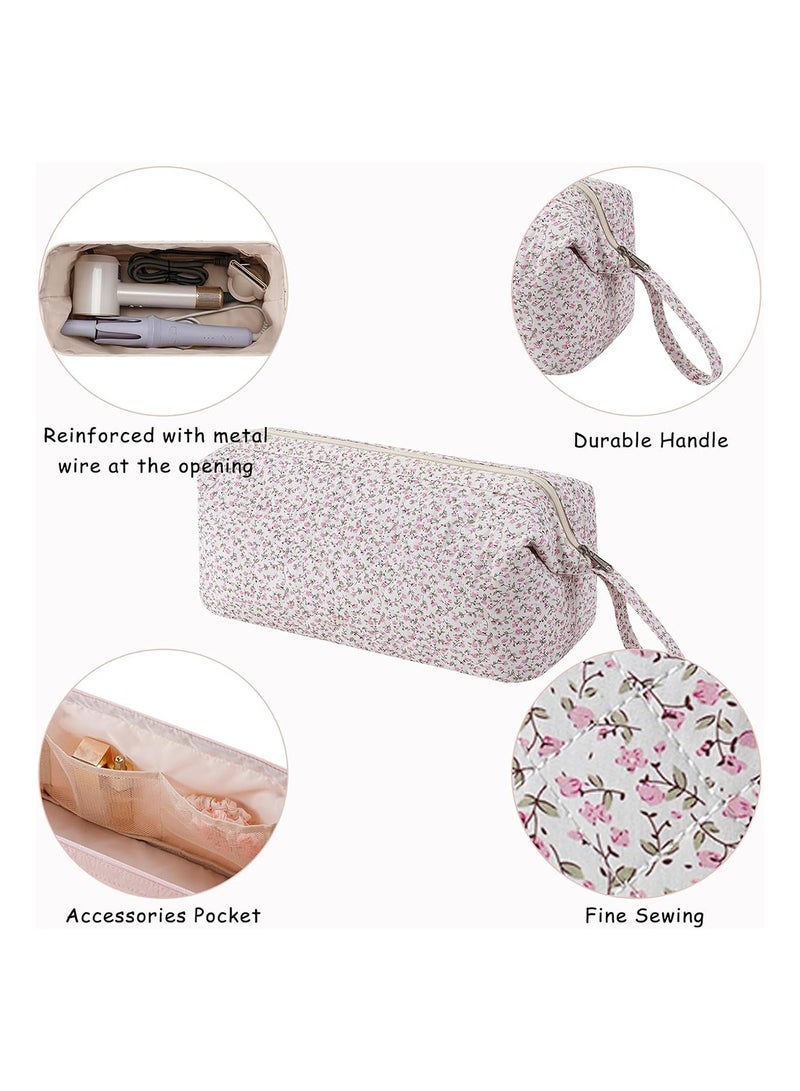 MVAQKLM  Large Hair Dryer Travel Case with Quilted Floral Design, Hair Tool Organizer Bag for Dyson Airwrap, Shark FlexStyle, Curling Iron, Straightener & Styling Accessories, Portable Beauty Storage Bag - Image 4