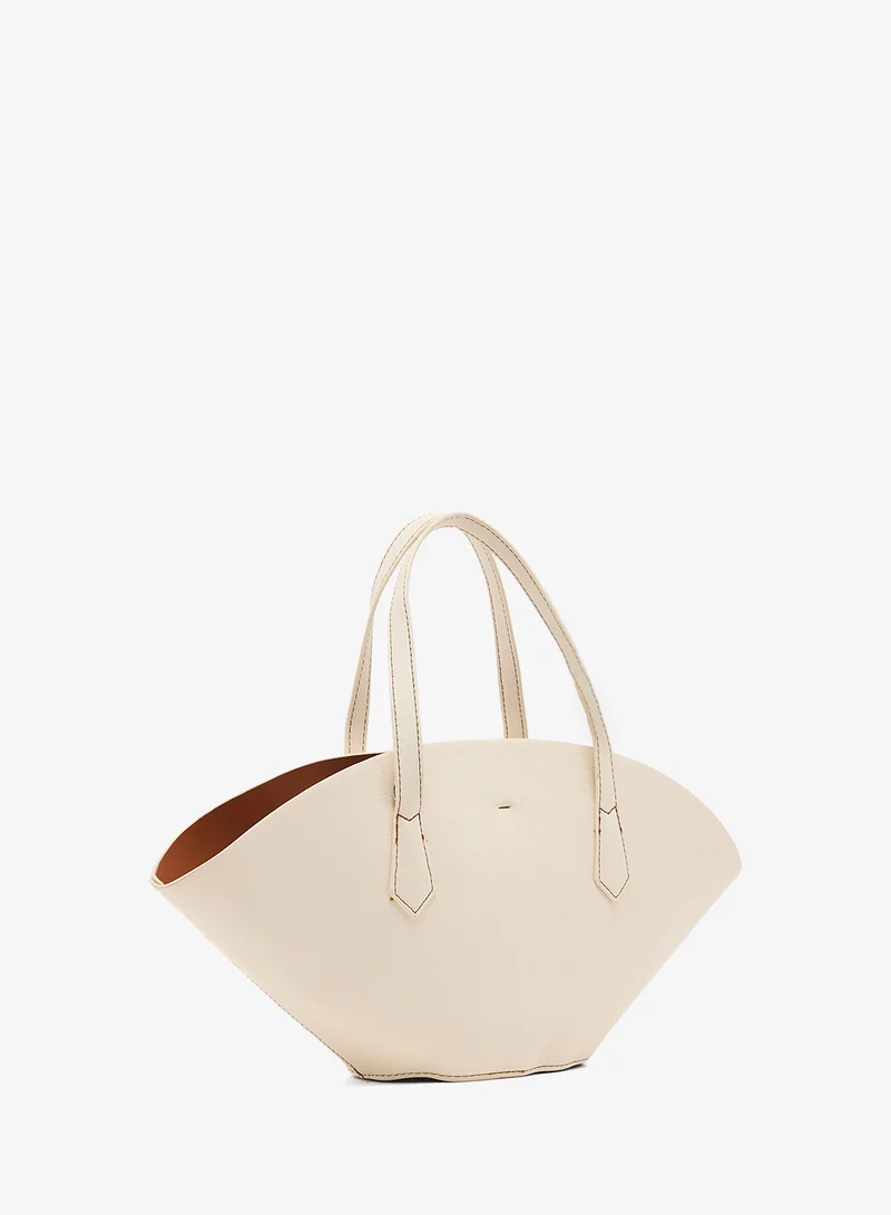 ELLA Fan Tote With Tag Detail