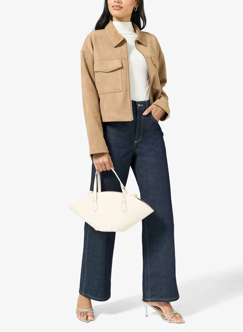 ELLA  fan tote with tag detail and pouch insert for Women | Best Price UAE