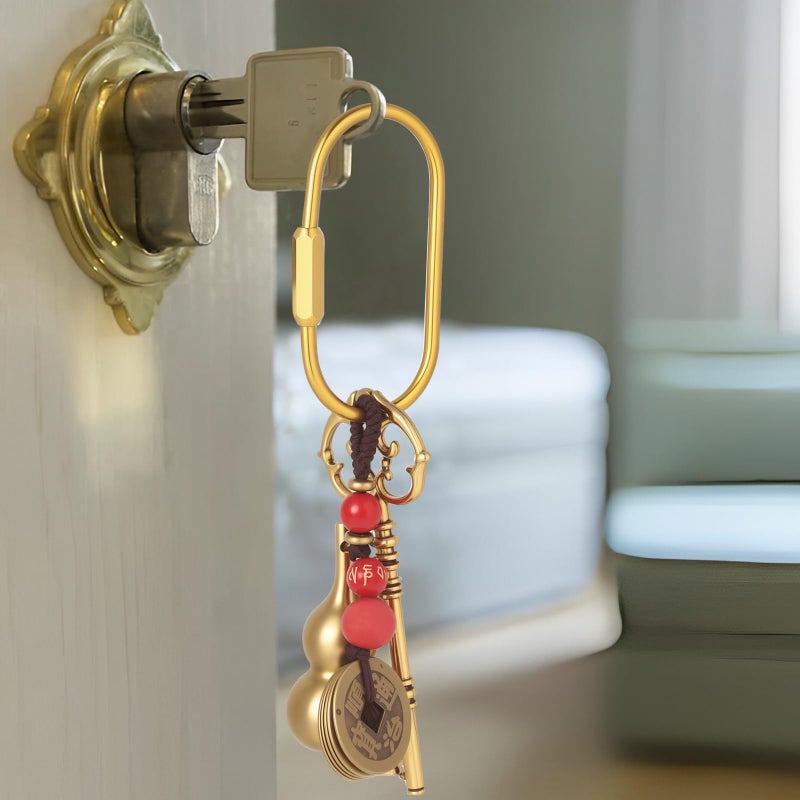 FDKJEJC 5-Pcs Bag Charm Clasp Oval Key Ring for La-bubu Bag Charm Carabiner Gold Keychain Clip Bag Charms Clip - Image 2