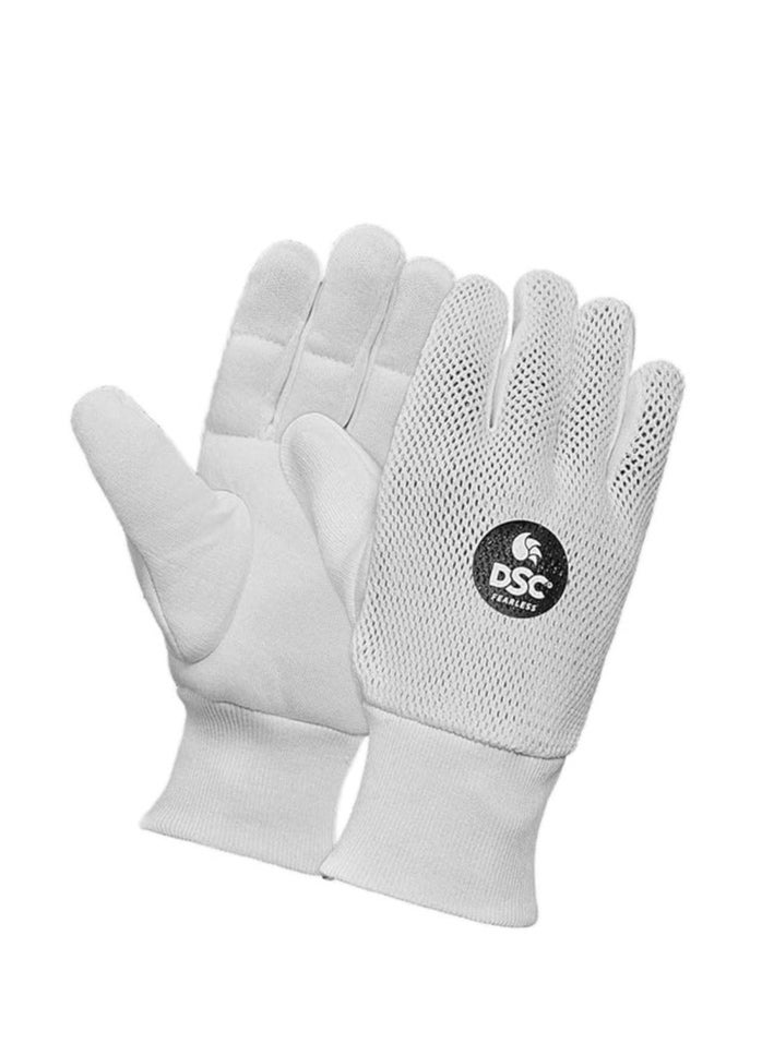 DSC 1501556 Surge Cricket Wicket Keeping Inner Gloves for Boys | Cotton Plam Gloves | Faster Sweat Absorbtion | Comfort Fit | Kit for Men and Boys | White  - Image 4