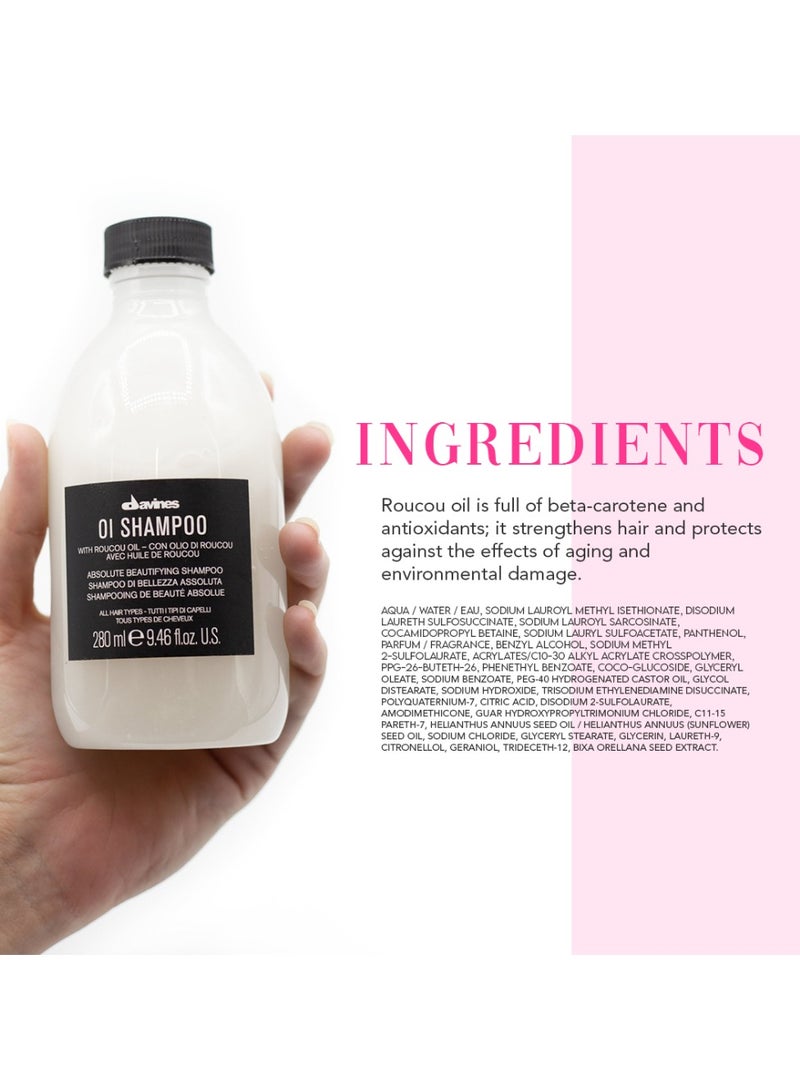 Davines OI Beautifying Shampoo for All Hair Types 280ml - Image 3