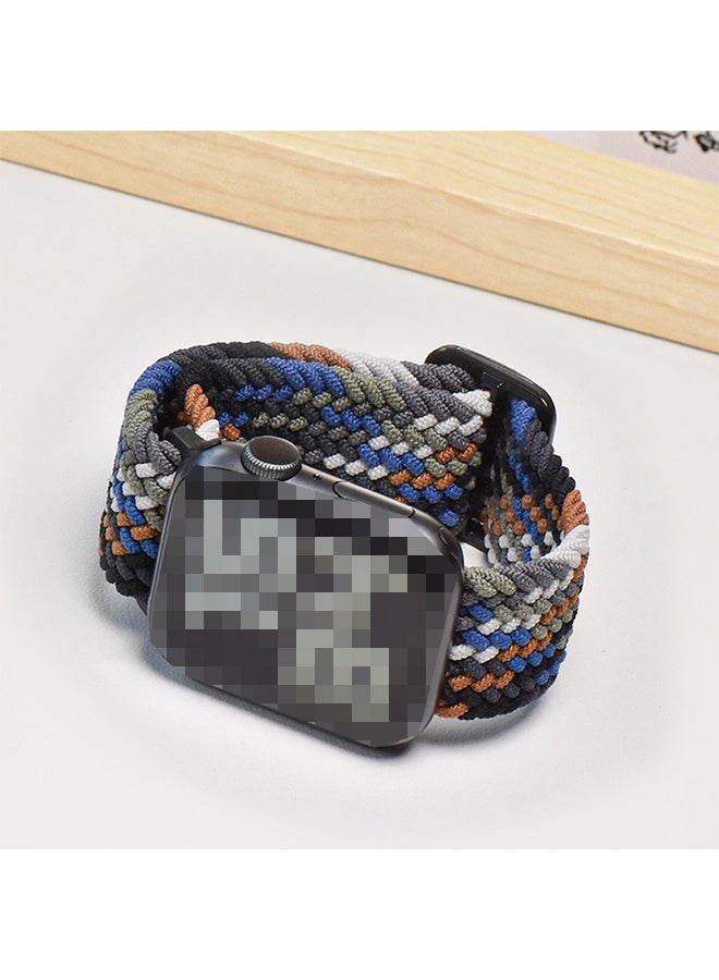 Braided Solo Loop Stretchy Strap Compatible With Apple Watch Band SE 38/40/41mm Series 7/6/5/4/3/2/1 Multin Color - Image 4