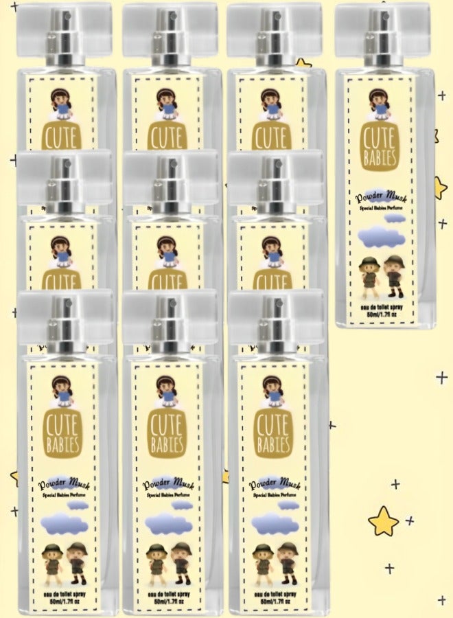 Cute 10 Pieces Babies Powder Musk Perfume 50ml EDT - Image 1