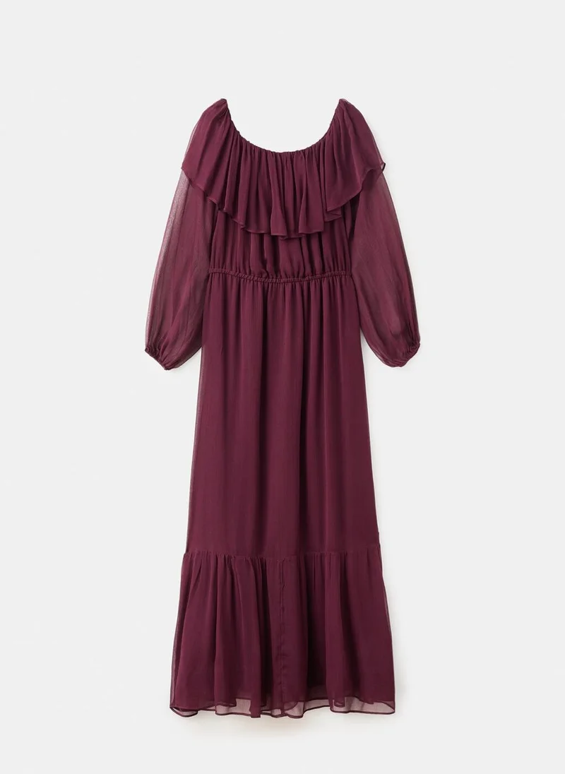 MANGO  Strapless dress with ruffles for Women | Best Price UAE