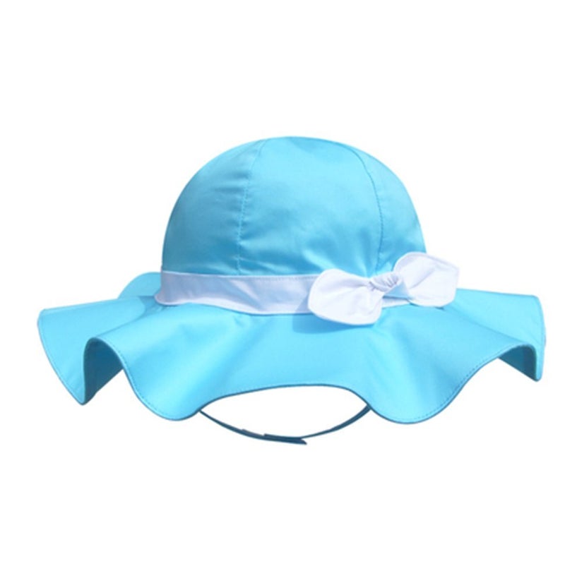 Vimeet Kid Baby Summer Hat Baby Sun Hat Toddler Beach Hat Baby Bucket Hat Blue - Image 1