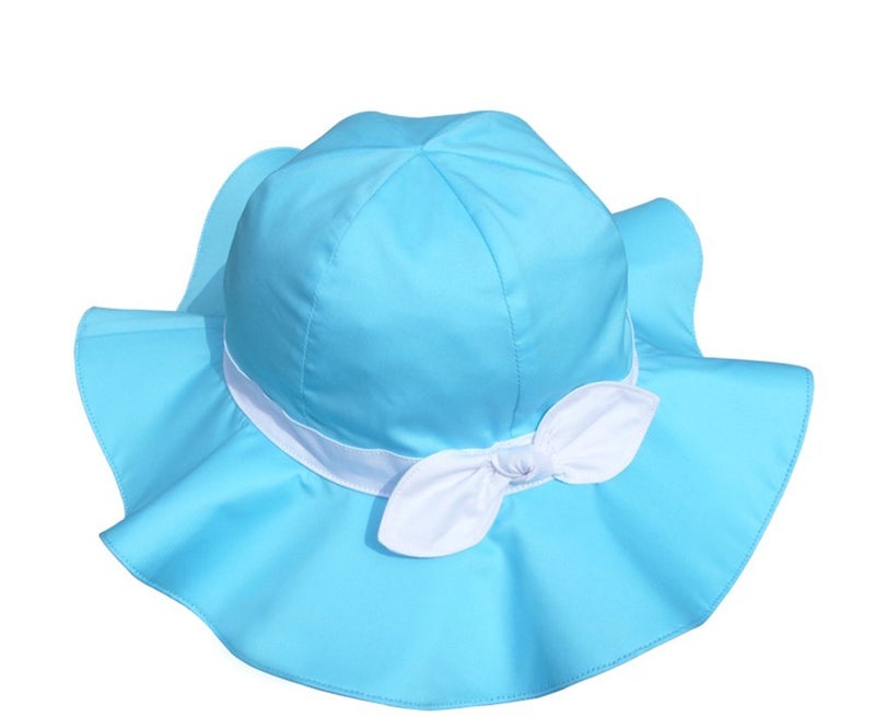 Vimeet Kid Baby Summer Hat Baby Sun Hat Toddler Beach Hat Baby Bucket Hat Blue - Image 3