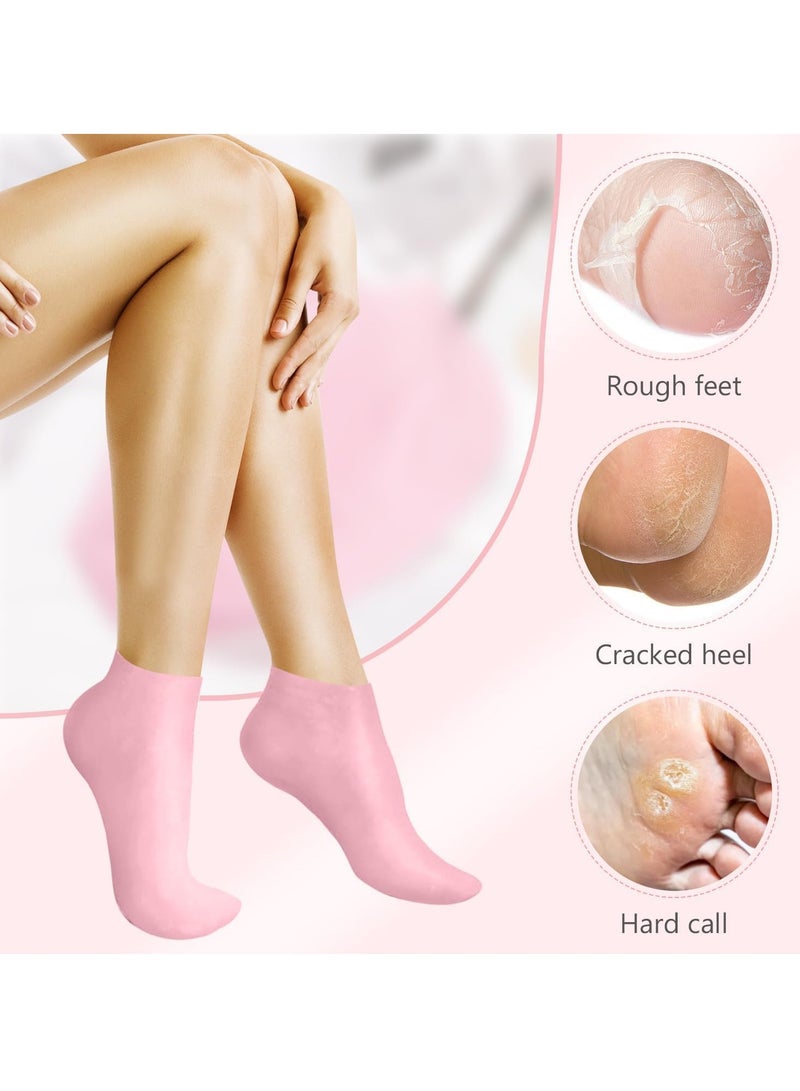 Generic Moisturizing Socks Silicone Foot Mask Cover Tender White Heel Anti-cracking Full Foot Spa for Dry Cracked Feet - Image 4
