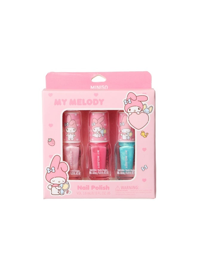 Miniso MINISO Sanrio Characters Nail Polish Set (My Melody) – Charming Colors for Lovely Nails 
