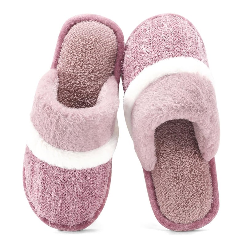 GOEWY Cozy Slippers for Women Indoor and Outdoor Fuzzy House Shoes with Memory Foam Anti-Skid Sole Gifts for Women Mom Girlfriend Ladies - Image 5