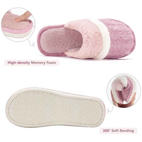 GOEWY Cozy Slippers for Women Indoor and Outdoor Fuzzy House Shoes with Memory Foam Anti-Skid Sole Gifts for Women Mom Girlfriend Ladies - Image 3