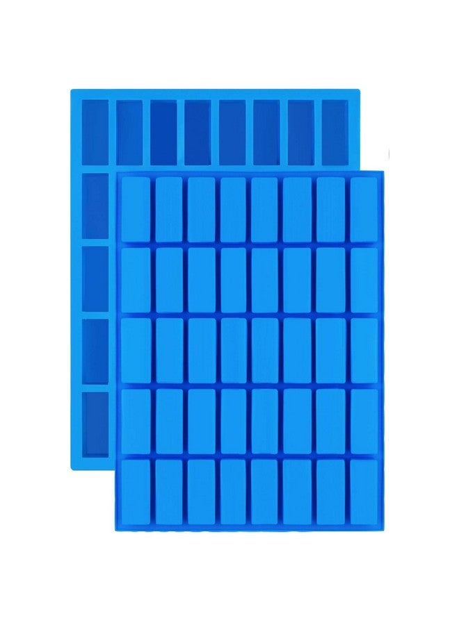 Mity rain 2 pack 40 Cavity Narrow Rectangle Silicone Caramel Candy Molds Chocolate Bar Mold for Truffles, Ganache, Jelly, Praline, Brownie, Butter, Ice Cube Tray - Image 1