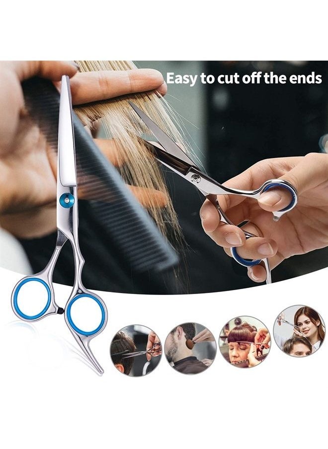 Roziapro - Professional Thinning Shears Hair Cutting Scissors Kit Hair Shears Set-Barber Scissors Kit with Hairdresser Scissors Haircut Shears Hair Layering Scissors for Home Salon（Sliver） - Image 1