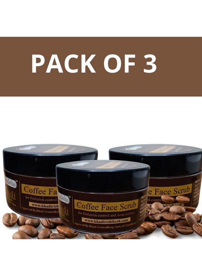 Khadi Rishikesh Coffee Face Scrub for Women & Men for Brightening & Dark Circle for men and women (Pack of 3)-50X3=150GM,WITH MAKEUP BLENDER FREE - Image 2
