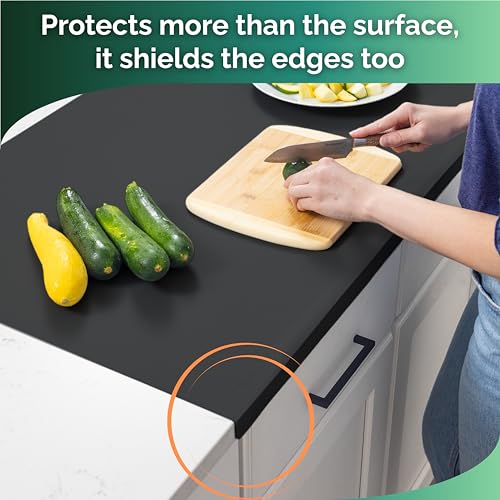 NEOZENSE Extra Large Silicone Mats for Crafts with "Edge Protection" – Silicone Table Mat – Multipurpose Heat Resistant Silicone Mat – No Folds or Wrinkles – 1.4mm Thick, 36"x24", Black - Image 5