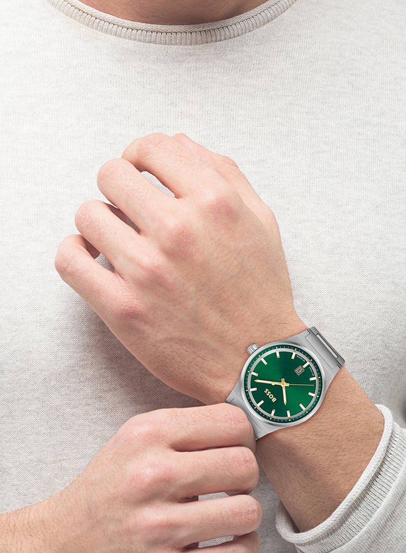 HUGO BOSS Men's Analog Round Shape Stainless Steel Wrist Watch 1514079 - 41 Mm - Image 4