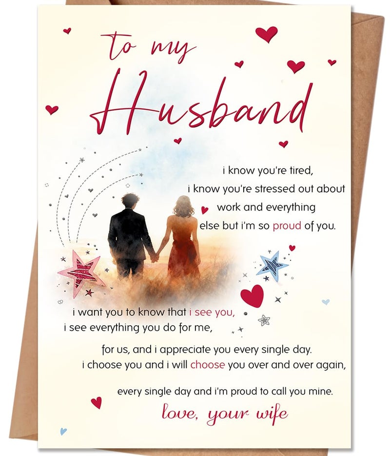 HEJOYN Happy Birthday Cards & Gift for Husband from Wife, Husband Birthday Card, Funny Bday Gifts for Men Him - Image 1