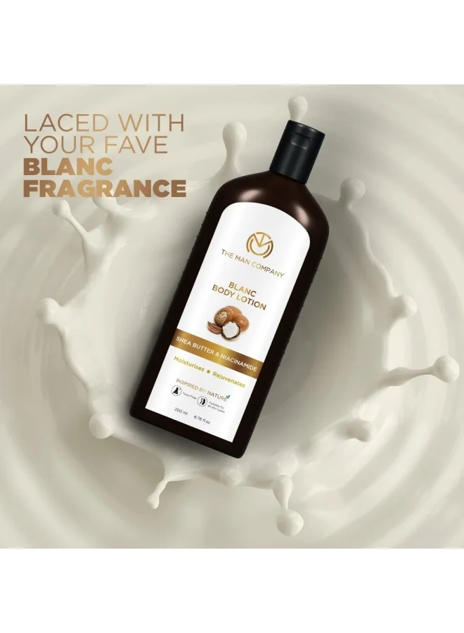The Man Company  Blanc Body Lotion for Men | Moisturises | Rejuvenates | 24-Hour Long Hydration | Long-Lasting Fragrance | Toxin-Free | Suitable For All Skin Types- 200ml for Men | Best Price UAE