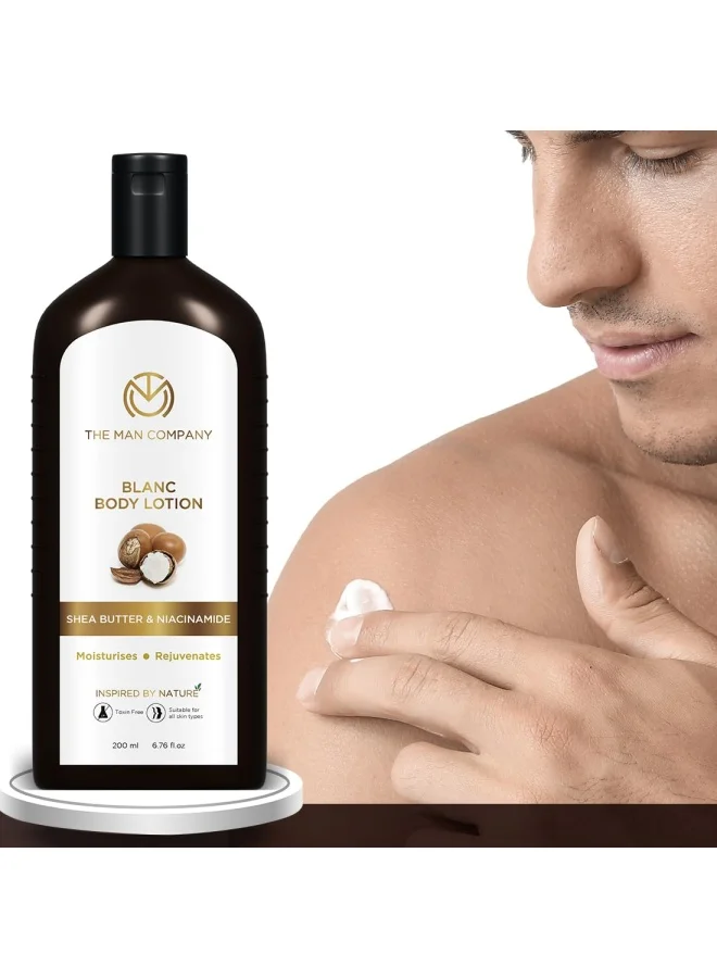 The Man Company  Blanc Body Lotion for Men | Moisturises | Rejuvenates | 24-Hour Long Hydration | Long-Lasting Fragrance | Toxin-Free | Suitable For All Skin Types- 200ml for Men | Best Price UAE