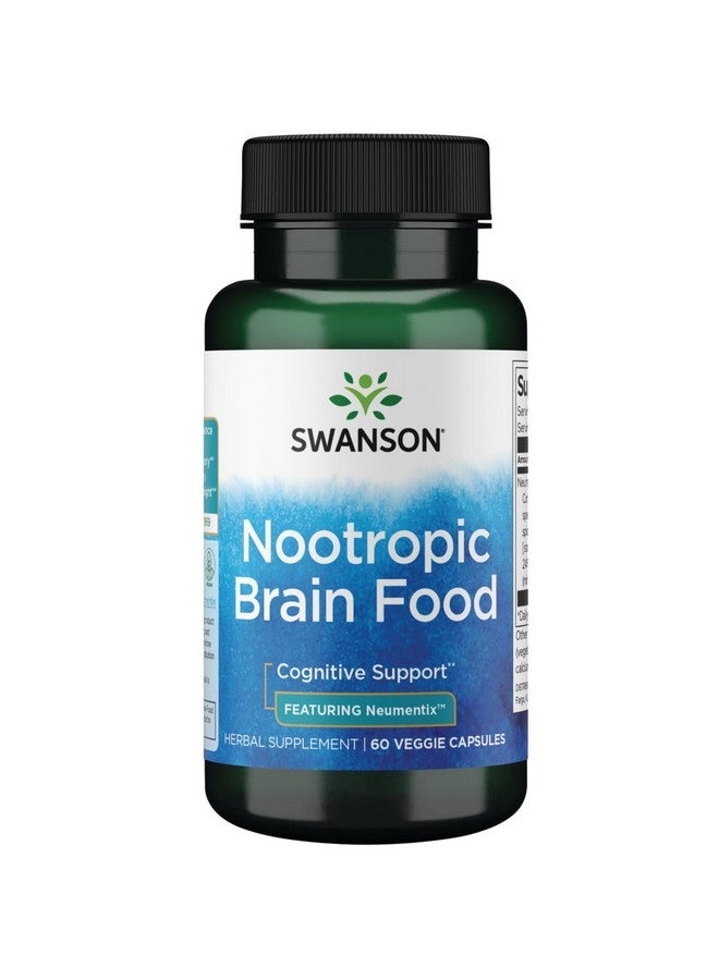 Swanson Premium Brand Nootropic Brain Food - Featuring Neumentix 450 mg 60 Veg Caps - Image 1