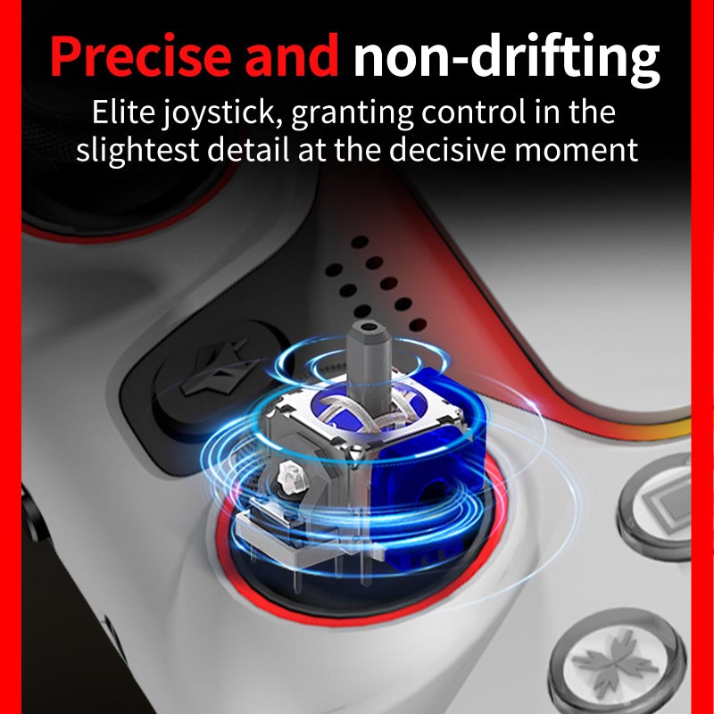 NBCP X-2 Wireless 5th Generation Elite Gamepad for PlayStation 4 Controller ,PS4 pro controller,with 1000mAh Battery/USB C Cable - Dual Motors,Macro programming buttons, 6-Axis Gyro, 3.5mm Audio Jack,TURBO mode, Multi Touch Pad & Drift repair function, Compatible with PS4/Slim/Pro/PC/IOS/Android - Image 3