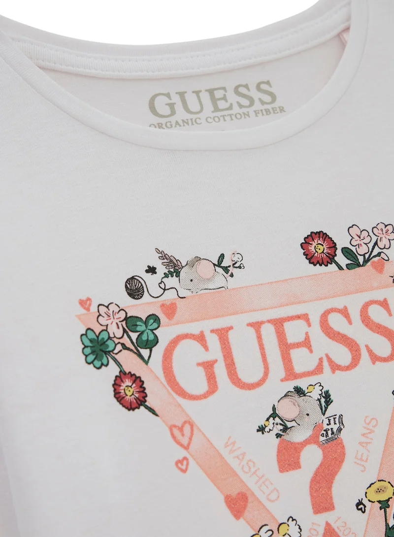 GUESS Kids Graphic Crew Neck T-Shirt