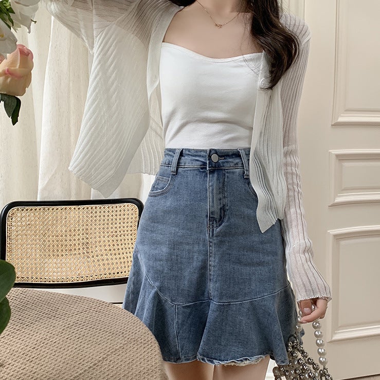 Ice Silk Thin Knitted Cardigan Jacket Womens Summer New Style Small Shawl V-Neck Short Air-conditioning Shirt Sunscreen Clothes Purple - Image 3