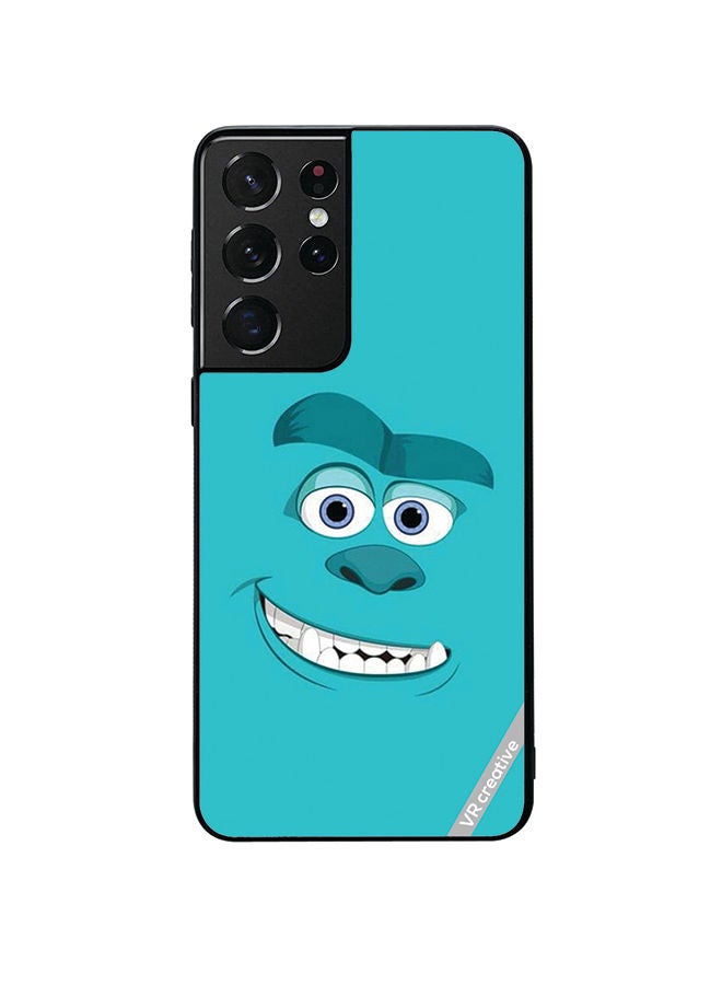 VR CREATIVE Protective Case Cover For Samsung Galaxy S21 Ultra 5G Blue Monster Design Multicolour - Image 1