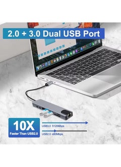 Generic USB C Hub, 8 in 1 Type C Hub Multiport Adapter with 4K HDMI, PD Power Delivery, USB-C, Ethernet, 2 USB, SD/TF Card Reader Compatible with Mac Book Pro XPS and More Type C Devices  - Image 3