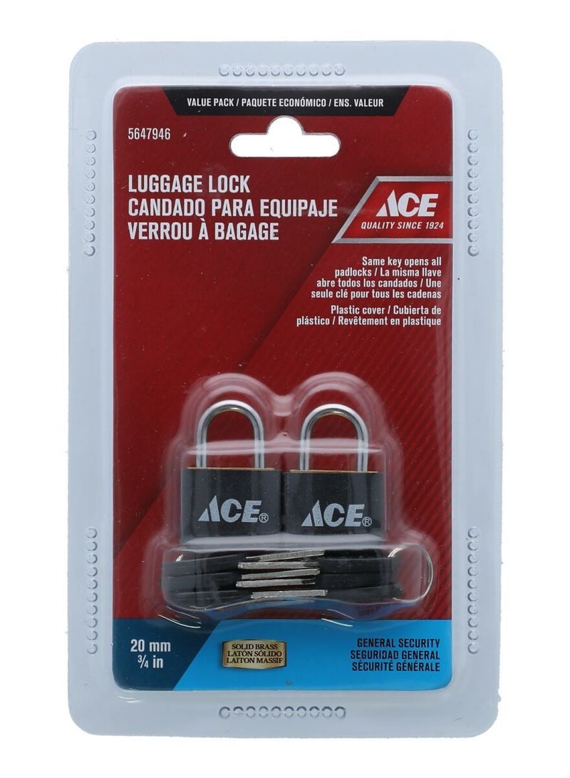 ACE Padlock Luggage 3-4 Inch 20mm