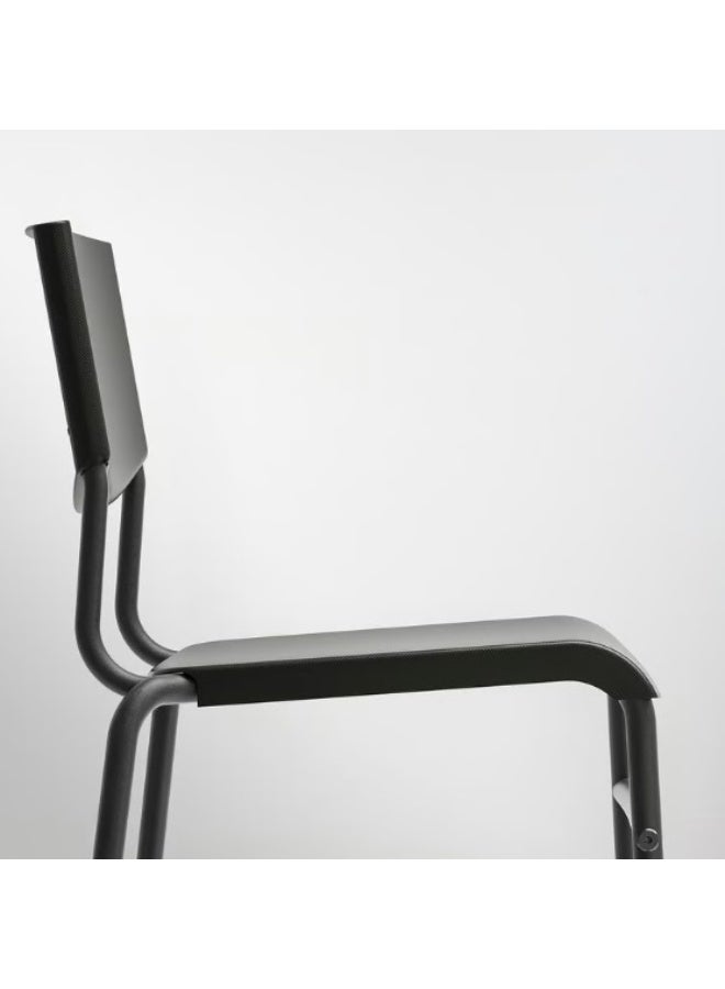 Bar stool with backrest, counter height black/black, 63 cm - Image 2