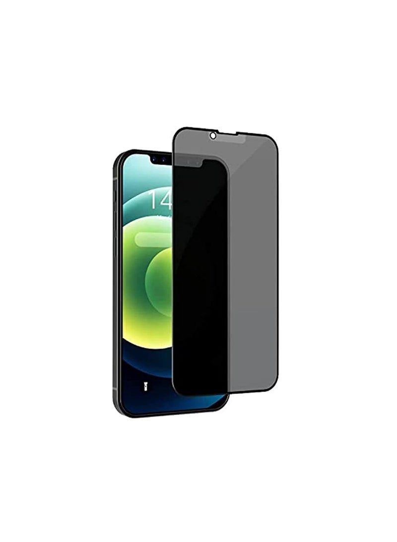 ديفيا فان سيريز الخصوصية سيليكون حافة مرتين مقواة شاشة حماية زجاجية لآيفون 13/13 برو 6.1 بوصة - أسود - Image 1