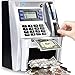 LB ATM Savings Bank for Real Money for Adults Kids with Card Personal ATM Saving Piggy Bank Machine for Boys Girls Password LoginCoin RecognitionBalance CalculatorElectronic Safe Box SilverBlack - Image 4