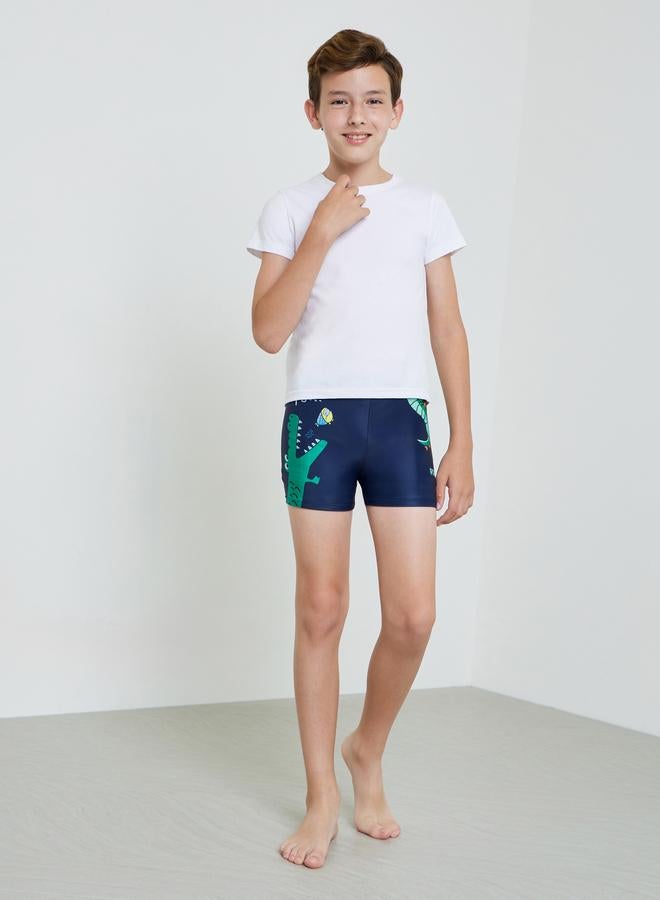 Styli Teens Crocodile Print Swim Shorts - Image 2