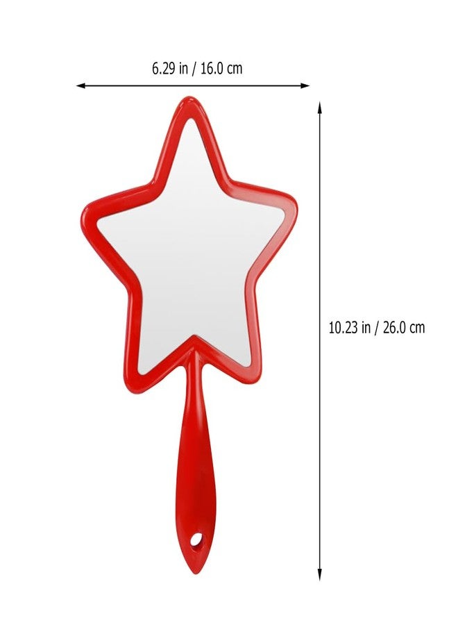 Minkissy Star Hand Mirror Travel Makeup Handheld Mirror Cosmetic Portable Mirror with Handle for Trip Home Use ( Random Color ) - Image 2