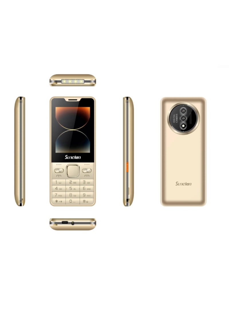  ‏سونيلان هاتف سونيلاين Miracle 50 ثنائي الشريحة ببطارية 3000 مللي أمبير ذهبي اسود - Image 1
