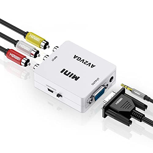 ETZIN AV to VGA Video Converter Mini AV2VGA Box AV RCA CVBS to VGA Video Converter Audio Converter 3.5mm for PC HDTV-EPL-657VC. - Image 3