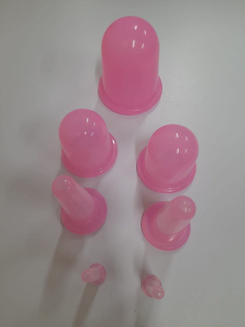 ACS ACM Pink Solar Powered Cupping Therapy Sets, Silicone Anti Cellulite Cup, Vacuum Suction Massage Cups, Facial Cupping Sets, Body and Face Massager for Adults (Home Use, Pink) - 7 Pieces - Image 3