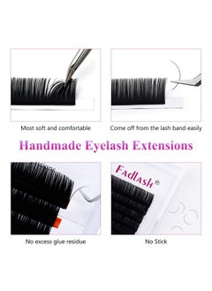 FADLASH Classic Eyelash Extensions Lash Extension Supplies Matte Dark Black Individual Eyelash Extension Classic Lash Extensions Professional (0.20C 18Mm)  - Image 3