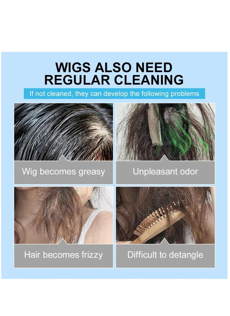 PURC 2 in 1 Wig Shampoo 80ml Just Soak Cleansing & Conditioning in One Professional Wig Care Shampoo Removes Oil & Stains Leaves Hair Soft Shiny & Voluminous Wig Shampoo Soak Shampoo  - Image 4