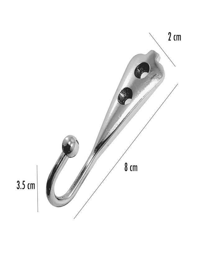 PROMIXO Cloth Hooks Single Pin (Pack of 10) Stainless Steel Hanger Hook for Door, Bedroom, Bathroom, Wardrobes for Hanging Clothes Towel, Keys, Bags. - Image 2