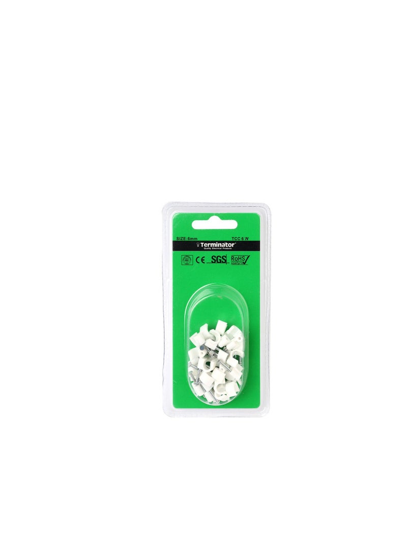 Terminator Terminator Cable Clips 30Pcs 6Mm TCC 6 W 