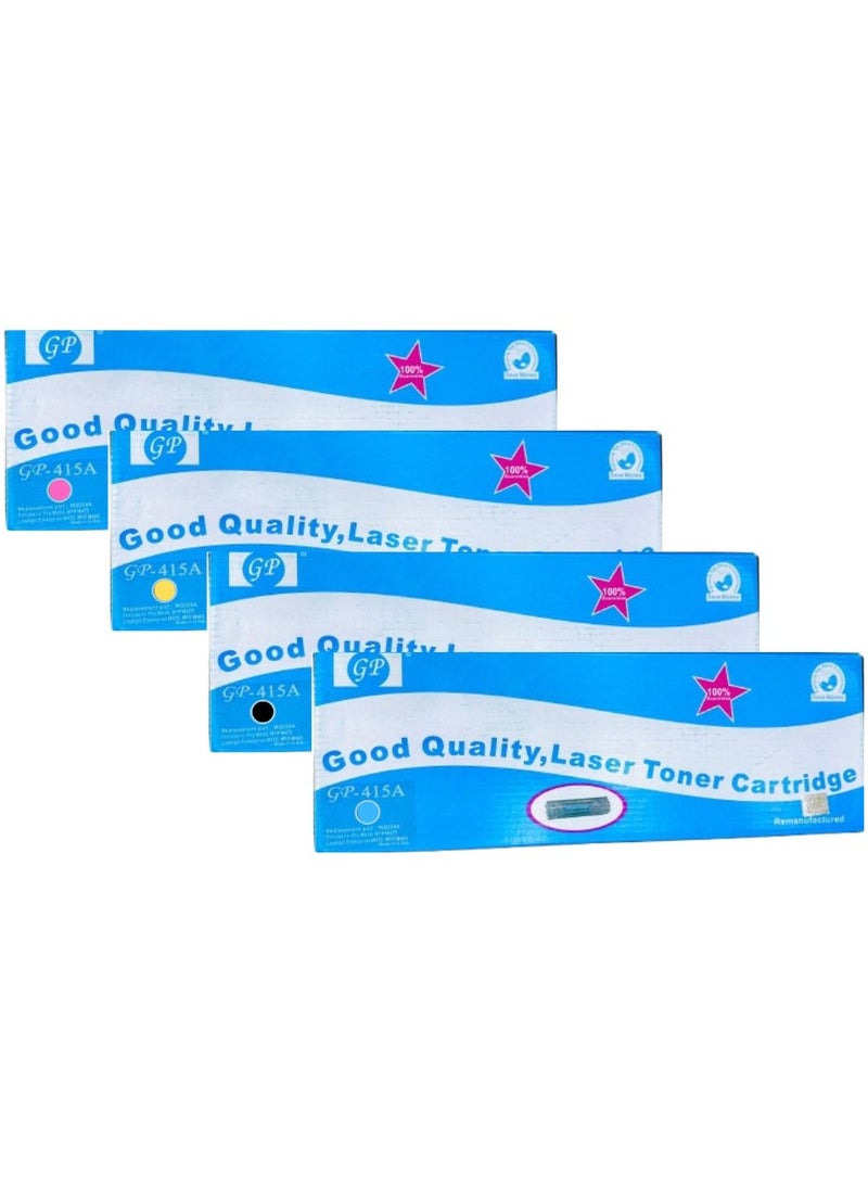 GP 415A Good Quality PACK OF 4 ORIGNAL Body Remanufactured LaserJet Toner Cartridge