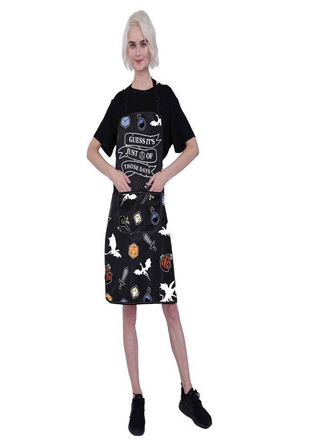 BNQL Dungeon Master Gifts Apron Game Gift Just One Of Those Days Cooking Kitchen Apron - Image 4
