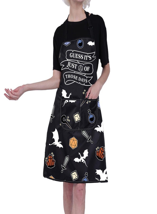 BNQL Dungeon Master Gifts Apron Game Gift Just One Of Those Days Cooking Kitchen Apron - Image 5