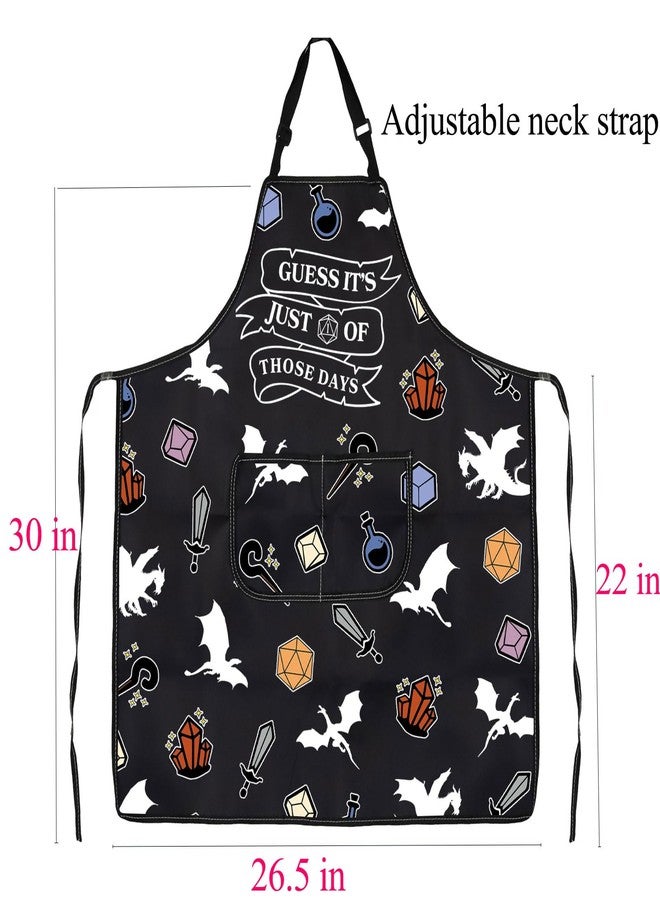 BNQL Dungeon Master Gifts Apron Game Gift Just One Of Those Days Cooking Kitchen Apron - Image 2