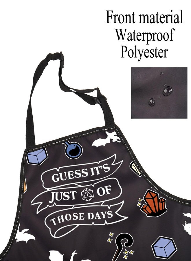 BNQL Dungeon Master Gifts Apron Game Gift Just One Of Those Days Cooking Kitchen Apron - Image 3