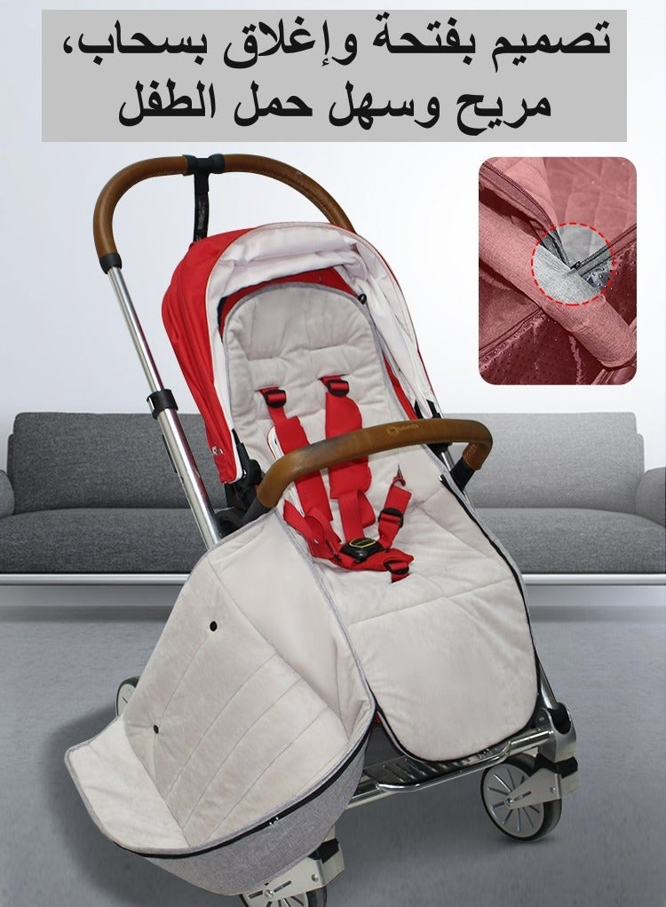 Gobell 4-In-1 Baby Sleeping Bag Footmuff Cushion And Quilt for Baby Stroller - Image 4