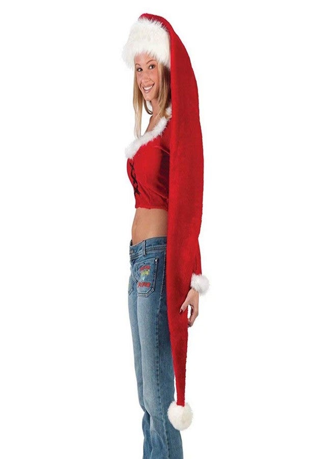 OLLULL Funny Santa Hat Long Tail (Size: 61×11.8 Inch, color: red) - Image 1